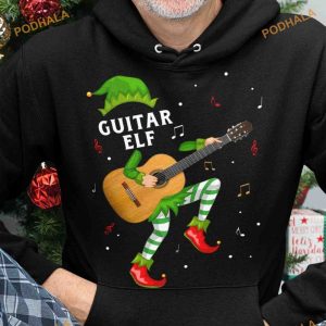 Christmas Elf Guitar Shirt, Gift For Guitar Lover Guitar Elf