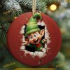 Christmas Elf Sublimation Ornament, Family Christmas Ornaments