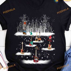 Christmas Gift For Guitarists Guitar Christmas Shirt