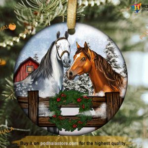 Christmas Horses Ornament Personalized Family Christmas Ornaments