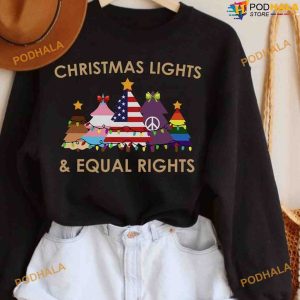 Christmas Lights And Equal Rights Christmas Tree Shirt