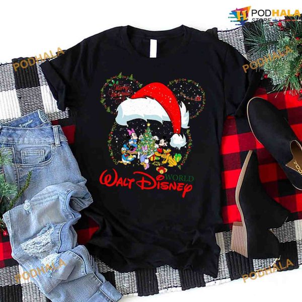 Christmas Mickey Character Movie Shirt, Disney Mickey Mouse World Walt Disney Shirt