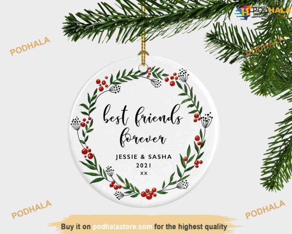 Christmas Ornament For Friend, Best Friends Forever Ornament