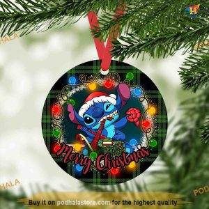 Christmas Stitch Ornament, Disney Stitch Decorations, Lilo and Stitch Christmas
