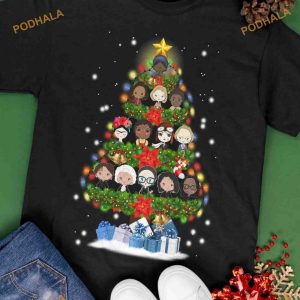 Christmas Tree Michelle Ruth Ketanji Chibi Feminists Shirt