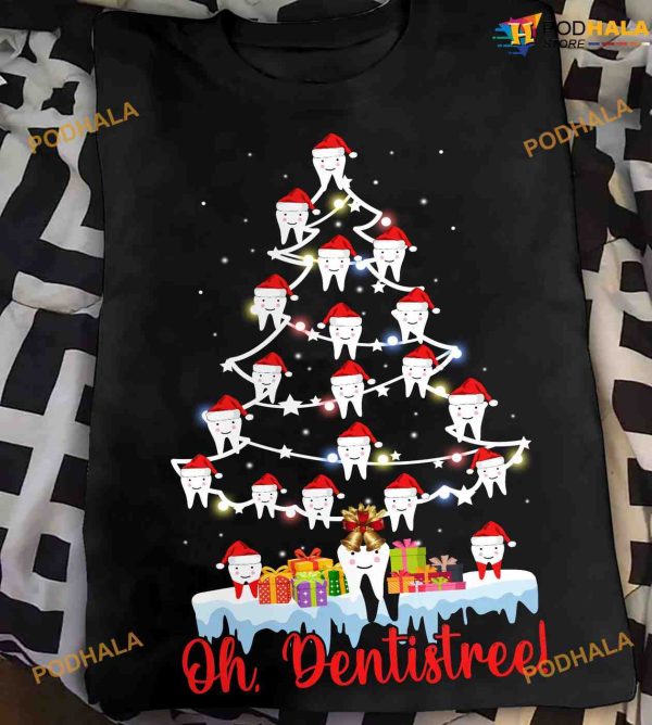 Christmas Tree Teeth Oh Dentistree Shirt, Christmas Day Gift