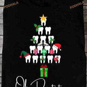 Christmas Trees Teeths Oh Dentistree Shirt, Funny Xmas Gifts
