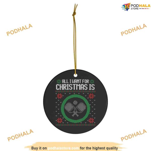 Christmas Wish More Pickleball Ornament, Custom Family Ornaments