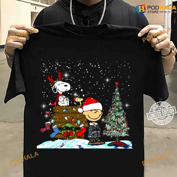Christmas With Snoopy Christmas Day Tree Snoopy With Friends Shirt