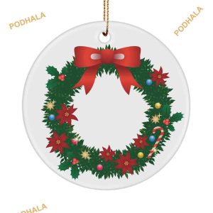 Christmas Wreath-Themed Ornament, Family Christmas Tree Ornaments