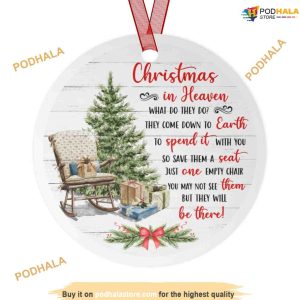 Christmas in Heaven Metal Ornament, Personalized Family Christmas Ornaments