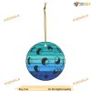 Classic Pickleball Christmas Ceramic Ornament, Family Christmas Ornaments
