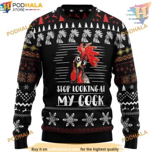 Cock Ugly Chicken Christmas Sweater, Funny Christmas Gift Ideas