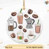 Coffee Lover's Christmas Ornament, Friends Christmas Ornaments