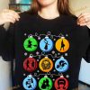 Colorful Bombs Christmas Witch Dancer Lion Shirt