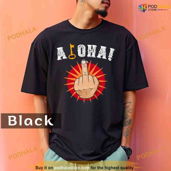 Comfort Colors Aloha Middle FInger Locke And Key Funny Shirt