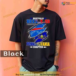 Comfort Colors Blood Inside Buffalo Bills Territory Pennsylvania Chapter Shirt 2
