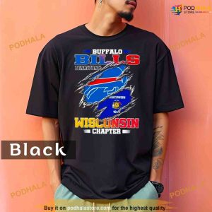 Comfort Colors Blood Inside Buffalo Bills Territory Wisconsin Chapter Shirt 2