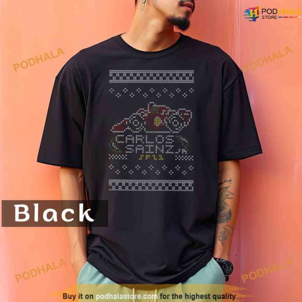 Comfort Colors Christmas Pixel Carlos 55 Sainz Shirt