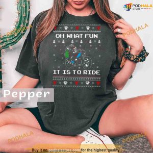 Comfort Colors Christmas Santa Oh What Fun It Is To Ride Shirt