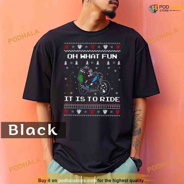 Comfort Colors Christmas Santa Oh What Fun It Is To Ride Shirt