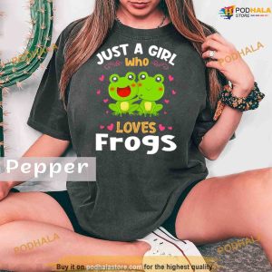 Comfort Colors Cute Just A Girl Who Loves Frogs Shirt