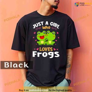 Comfort Colors Cute Just A Girl Who Loves Frogs Shirt 2