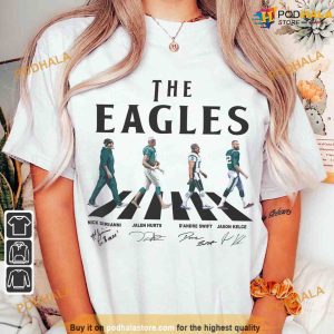 Comfort Colors Eagles Walking Road Signatures Football Shirt 3