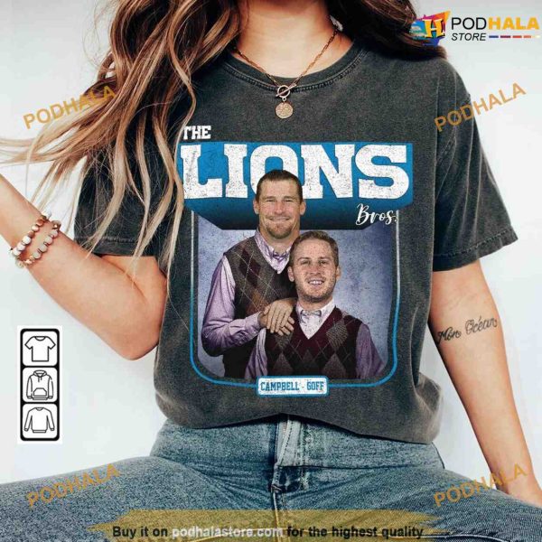 Comfort Colors Jared Goff Dan Campbell Detroit Lions Step Bros Shirt