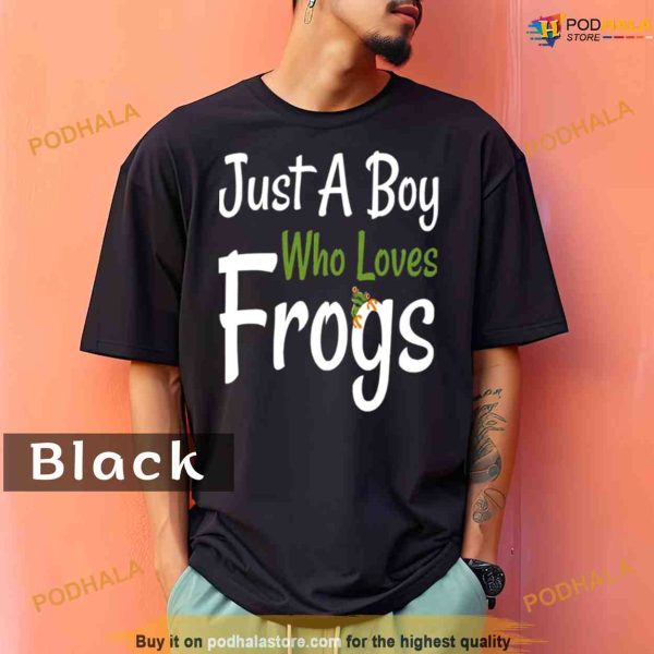 Comfort Colors Just A Boy Who Loves Frogs Shirt