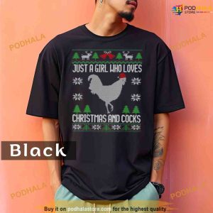 Comfort Colors Just A Girl Who Loves Christmas And Cocks Shirt