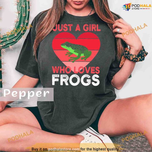 Comfort Colors Just A Girl Who Loves Frogs Shirt