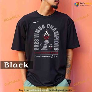 Comfort Colors Las Vegas Aces Nike 2023 WNBA Finals Champions Locker Room Authentic Shirt