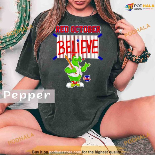 Comfort Colors Phillie Phanatic Red October Believe Shirt