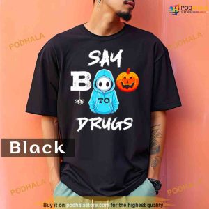 Comfort Colors Red ribbon week awareness say boo to drugs Shirt 2