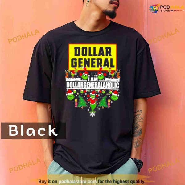 Comfort Colors Santa Grinch Dollar General I am Dollargeneralaholic Christmas Shirt