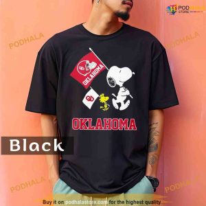 Comfort Colors Snoopy and woodstock Oklahoma Flags Shirt