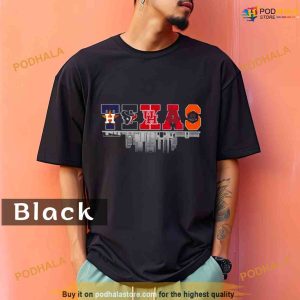 Comfort Colors Texas Sports Team Skyline Astros Texans Cougars Rockets And Dynamo 2023 Shirt 2