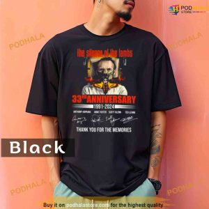 Comfort Colors The Silence of the Lambs 33rd Anniversary 1991 2024 Thank You For The Memories Signatures Shirt 2