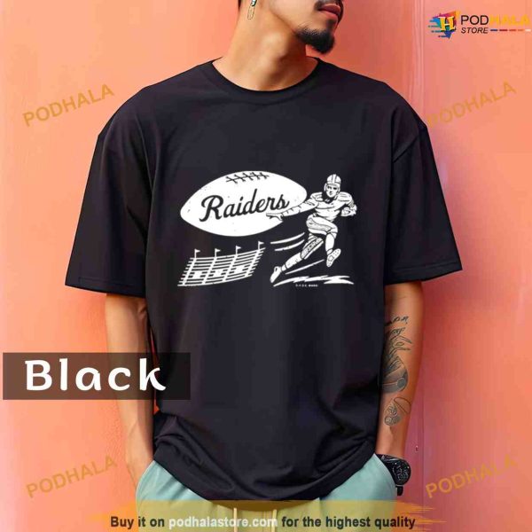 Comfort Colors Vintage Football Oakland Raiders White Shirt