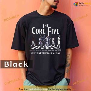 Comfort Colors You'll Never Walk Alone New York Yankees The Core Five Abbey Road Signatures Unisex Shirt 2