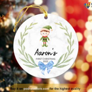 Commemorating Baby's First Xmas, Personalized Ornament
