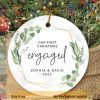 Commemorating Engagement, Personalized Ornament