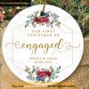 Commemorating First Engaged Christmas Ornament, Personalized Christmas Ornament