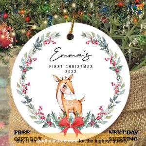 Commemorative Baby's First Xmas Ornament, Custom Design