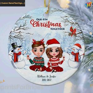 Couples' First Christmas, Personalized First Christmas Together Ornament