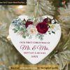 Couple's Holiday Celebration, Personalized Mr and Mrs Ornament
