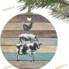 Cow, Pig & Chicken Farm Ornament, Custom Family Ornaments