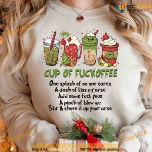 Cup of Fuckoffee Grinch Design Shirt Grinch Christmas Gifts 2