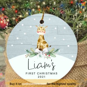 Custom Baby's Debut Xmas Ornament, Family Keepsake